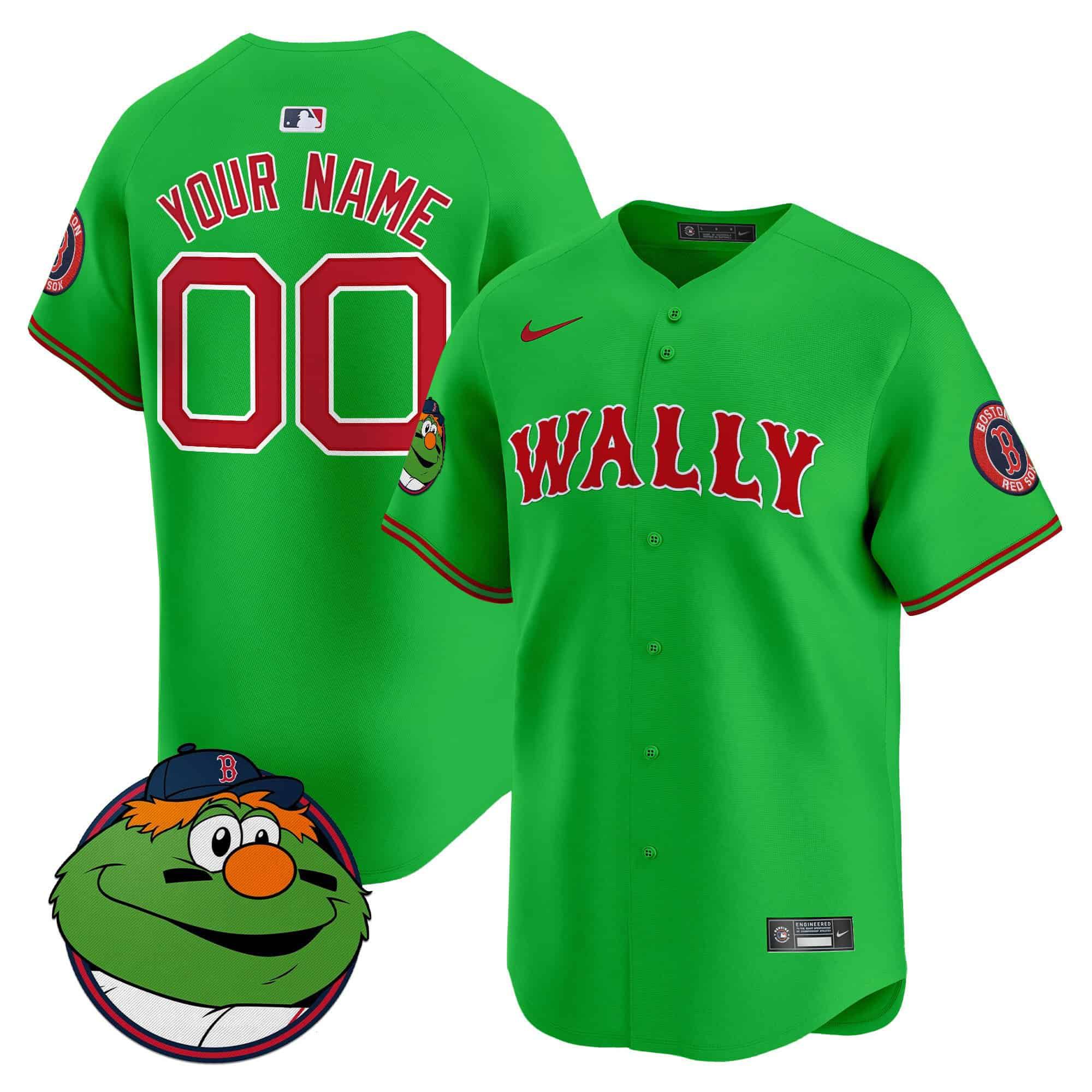 Men Boston Red Sox Green 2024 Nike Wally Vapor Premier Limited Custom MLB Jersey->customized mlb jersey->Custom Jersey